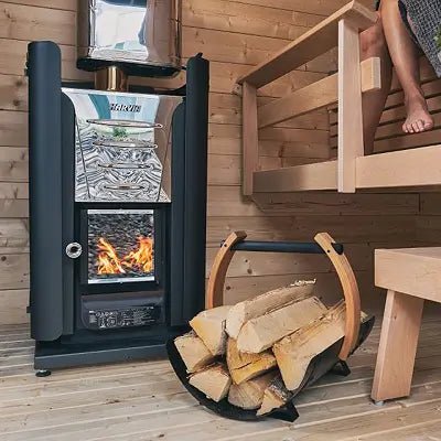 Harvia Pro 20 Deluxe Wood Burning Stove Kit - Black Steel - Image 5
